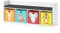 Vicco Kindersitzbank Luigi, Weiß, 142 x 53 cm mit 4 Faltboxen Opt.1