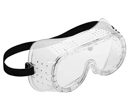 Gedotec Schutzbrille Arbeitsschutzbrille | ALB | 1 Stück Vollsichtschutzbrille klar | Schutzbrille für Brillenträger mit Anti-Beschlag | Seitenschutz + elastischem Band | UV-Schutz, Belüftung