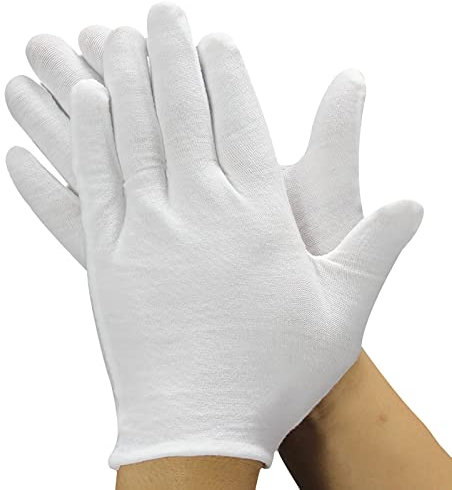 12 Paar Baumwollhandschuhe Handpflege Arbeitshandschuhe Fusselfreie Handschuhe Extra Groß Weiß