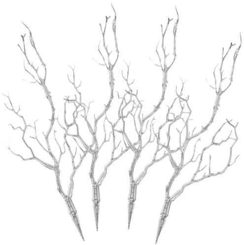 HOMSFOU 4 Stück Simulierte Zweige Rentiergeweih zum Basteln Äste Ornament Anlage gefälschte Pflanzen zu Hause Zweige für Vase Koralle Weihnachtsbaum Weidenzweig Blumenarrangement schmücken