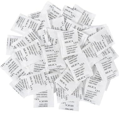 FAVOLOOK 25 Packs Silica Gel Sachets Packet | Desiccant Bags Dehumidifiers for Home | Silica Gel Condensation Bags, Moisture Absorber Bags | Silica Gel Dehumidifier Bags, Silica Gel Packets