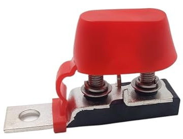 1 x Kleiner Niederspannungs-Keramik-Quadrat-Batterie-Sicherungshalter, geeignet for Auto, Schiff und Batterie