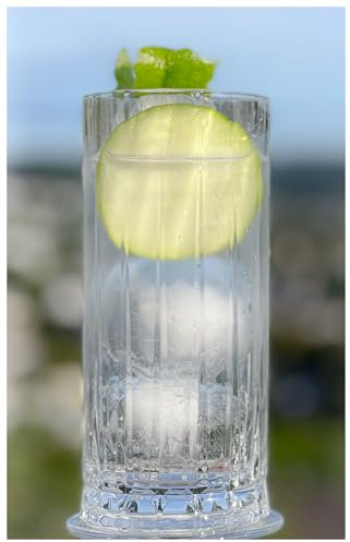 Topkapi Bicchieri Gin Tonic Kopen Hagen I, 4 pezzi, taglia XL, lavabili in lavastoviglie, in vero cristallo senza piombo, resistenti alla rottura, 385 ml, eccellenti per Gin Tonic, Mojito
