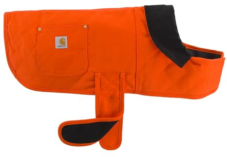 Carhartt Firm Duck Insulated Dog Chore Coat, Durable Weather Resistant Jacket for Cold and Windy Conditions, Hunter Orange, Large