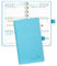 POPRUN Taschenkalender 2025 Klein 16,5 x 9 cm (Jan.2025-Dez.2025) - Kalender 2025 Klein Ringbuch mit Softcover - Terminplaner, Planer 1 Woche 2 Seite mit Kartenschlitz - Blaugrün