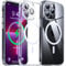 Flyzoo Clear Magnetic Case for iPhone 13 Pro Max (6.7'') Compatible with MagSafe & Camera Protector, [Non-Yellowing] [Shockproof & Antiscratch Protection] Hard Transparent Cover with Silicone, Clear