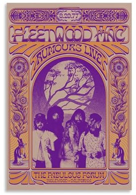 Fleetwood Mac-Poster, Band-Poster, dekoratives Gemälde, Leinwand, Wandposter und Kunstdruck, moderne Familienschlafzimmer-Dekoration, Poster, 30 x 45 cm