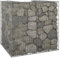 Paroi gabion pour poubelles en acier galvanisé 110 x 100 x 110 cm, 151298