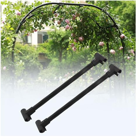 Kletterpflanzen Torbogen,Torbogen Pergola Zubehör für Blumengestell aus Eisen,Metall Rosenbogen Gartenbogen,für Verschiedene Kletterpflanzen,Garten Decoration,Verzierung K(Size:30cm/1ft,Color:Schwarz)