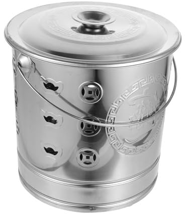 ORFOFE Geldverbrennungsofen Papierbrenner Eimer Garten Edelstahl Brennkäfig für Opfer