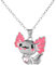 Mikovivi Collar Ajolote, Collar con Colgante de Cristal Lindo Collar con Colgante de Axolotl para Mujer Collar de Axolotl de Cristal Rosa para Mujer Joyería de Moda Regalos