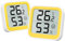 NOKLEAD Thermometer Luftfeuchtigkeitsmesser im Inneren Mini-Hygrometer Monitor Raumtemperaturmessgerät mit Gesichtssymbol Komfortanzeige ℃/℉-Schalter für Babyzimmer,Gewächshaus,Büro(Gelb)