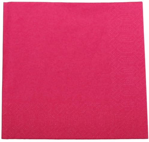 DUNI Servietten, Zelltuch, Fuchsia, 3-lagig, 24 x 24 cm, 1/4 Falz, 250 Stück