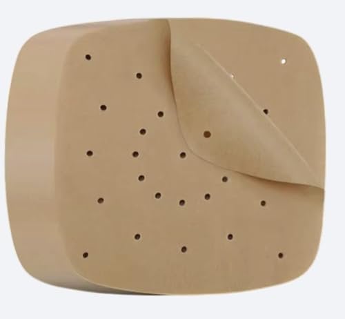 GIUPIKKIA- Carta Forno per Friggitrice ad Aria - 100 Pezzi Quadrati Antiaderenti e Senza PFAS - Accessori per Friggitrice ad Aria, Monouso per Friggitrice ad Aria XXL (23 x 23 cm) copri teglia