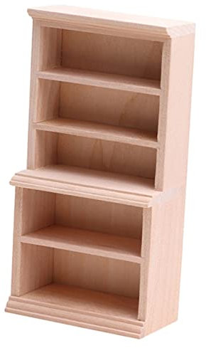 ifundom Mini Bücherregal Modell Aus Holz Puppenhaus Zubehör Dekorative Miniatur Möbel Für Kinderzimmer Robust Und Langlebig Für Kreative Wohnraumgestaltung