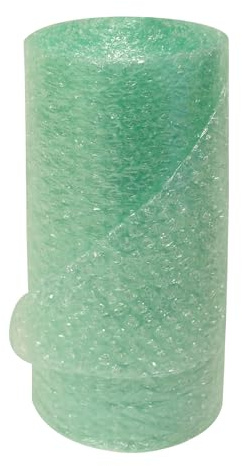 Globe Packaging 300mm x 10m Mini Green Biodegradable Bubble Wrap Roll with Small Air Bubbles - Cushioning & Protection Packaging for Moving House, Ecommerce and Storage