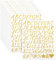 Oruola 12 Blätter Buchstaben Aufkleber Gold,1152 Stück Goldene Sticker Buchstaben,Klebebuchstaben Gold Wetterfest für Klassenzimmer Deko Abschlussmütze Hochzeit Geburtstag Briefkasten Adresszeichen