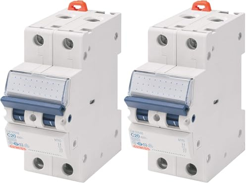 GEWISS - GW92126 - Interruttore Magnetotermico - Mt45-1P+N Curva C 10A - 2 Moduli (Confezione da 2)