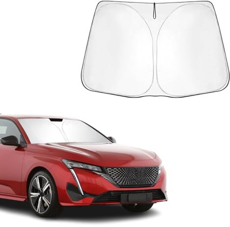 BSTW Parasol para coche Peugeot 308 308 SW (2021-2025) – Cubierta de parabrisas plegable con aislamiento térmico y protección UV | Apto para Peugeot 308 SW E-308 GT