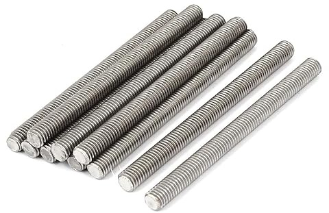 Vollständig mit Gewinde versehene Stangen und Bolz 304 Edelstahl M4 Volle Länge 10 45 mm for Ankerbolzen, Klemmen, Aufhänger und U-Bolzen, 10 Stück(M4x10mm)