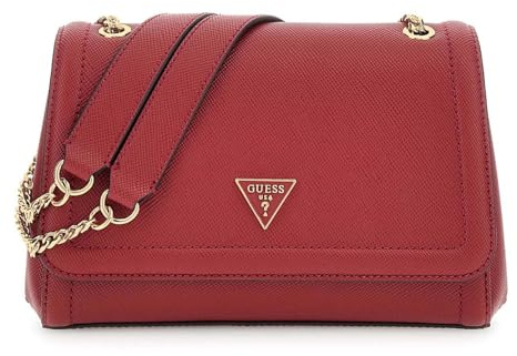 GUESS Schultertasche Umhängetasche Noelle II Convertible Xbody Flap Bag Garnet dunkelrot
