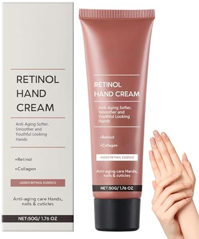Retinol-Handcreme, straffende Anti-Aging-Handlotion mit Kollagen, spendet Feuchtigkeit und hydratisiert die Hände, lindert Trockenheit und Rauheit, für alle Hauttypen geeignet