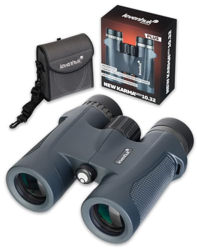 Levenhuk New Karma Plus 10x32 Fernglas für Erwachsene – Kompakt, Leicht | Professionell, Wasserdicht, mit BaK4-Prismen & FMC-Linsen, Ideal für Vogelbeobachtung, Jagd, Wandern & Konzerte