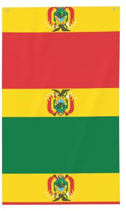 Bandera de Bolivia ligera, caída y fácil de instalar, la bandera es adecuada tanto para uso en interiores como exteriores.