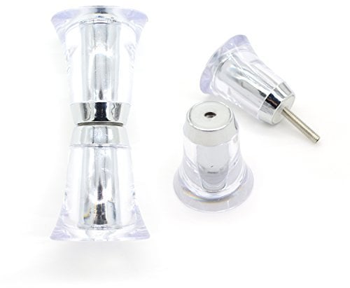 2 pares de pomos para puerta de ducha con forma de cono, de acr & iacute;lico transparente