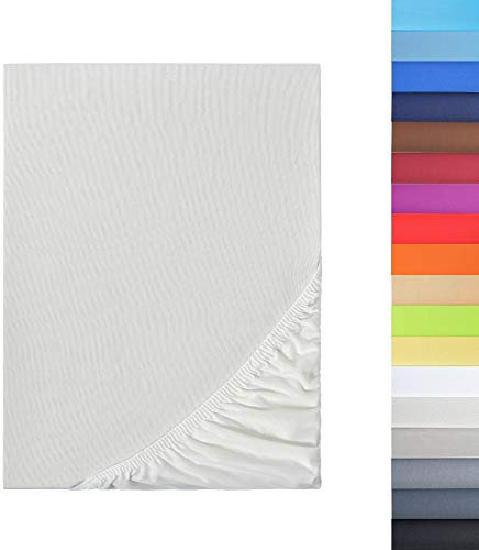 NatureMark Mikrofaser SPANNBETTLAKEN zum Sparpreis! viele Größen und Farben Markenware (Bettlaken 90x200-100x200 cm, Natur/Creme)