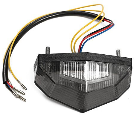 Alamor Led Running Stop Brake License Plate Luz De La Cola Lámpara De Humo De La Motocicleta