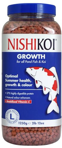 Nishikoi Growth Complete Food for Koi and Pond Fish - Large Pellets - 1250g