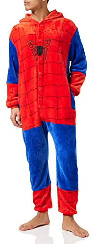 Everglamour SPIDER MAN ONESIE BODYSUIT LARGE,Red and Blue