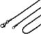 555Jewelry Stainless Steel Black Necklace For Men | Black Necklaces for Women | Classic Twisted Black Rope Necklace for Women | Singapore Chain Link Jewelry | Black 26 Inches