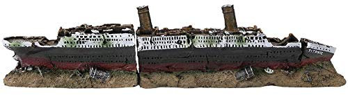 Titanic Schiffswrack Aquarium Dekoration, Harzmaterial, Seekriegswrack Versteckhaus, Aquarium Landschaftsbau