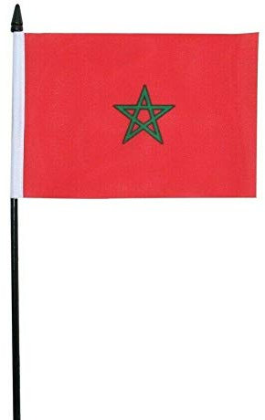 Bandiera del Marocco da sventolare a mano, 15,2 x 10,2 cm FlagSuperstore©