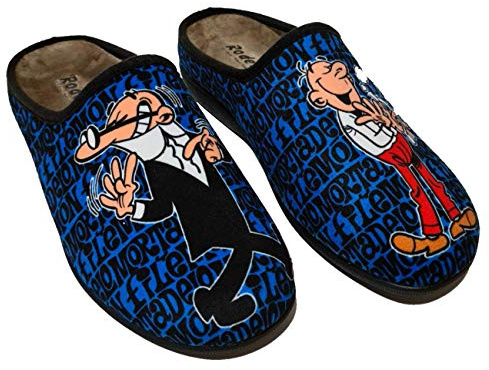 Bekväma tofflor att gå runt huset Mortadelo och Philemon - officiell licens - ny modell 2021, Flerfärgad, 44 EU