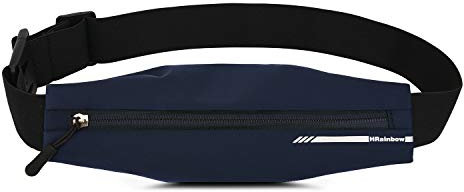 HRainbow Laufgürtel für Handy bis 7.5 Zoll Hüfttasche für Damen Herren Kinder Mädchen Gürteltasche Bauchtasche wasserdichte für Sport Running Joggen Fitnesss Radfahren (Blau)