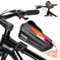 VERTAST Fahrrad Rahmentasche Wasserdicht Handytasche Fahrradtasche Rahmen für Montainbikes Rennrad Ebikes, mit Sensitivem TPU Touchschirm für Smartphone bis zu 6.5 Zoll, Schwarz