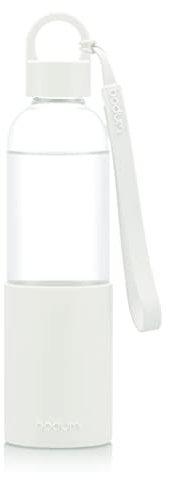Bodum MELIOR 12053-913B Glass Water Bottle with Coloured Silicone Sleeve and Screw Cap 0.5 L