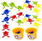 Springen Frosch Spielzeug, 24 Stück Frösche Hüpfen Spiel 5.5cm Frösche Spielzeug Finger - Froschspielzeug aus Kunststoff Finger Drücken Spiel Prellen für Weihnachten, Halloween und Geburtstagsfeiern