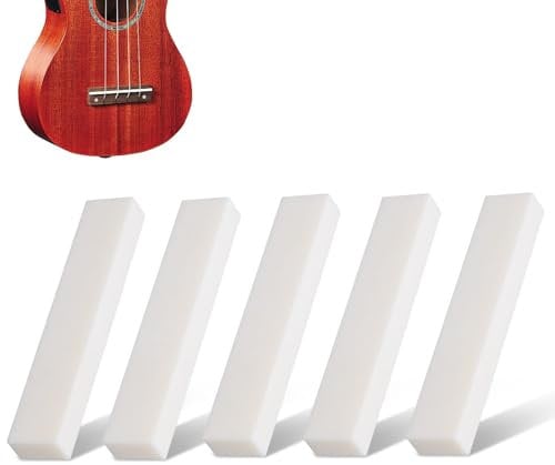 52 x 6 x 10mm / 2 x 0.2 x 0.4in DIY Blank BuffaloBone, Nut String Pillow Bone Nut and Saddle Blanks Unslotted Guitar Bridge Nuts for Guitar, Mandolin, Banjo, Ukulele (5Pcs)