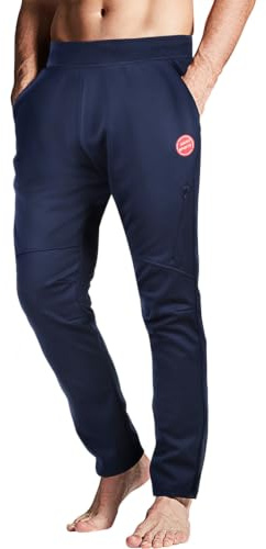 Souke Sports Herren Fahrradhose Lang Winter Thermo wasserdichte Radhose | Warme Radlerhose Lang mit Fleecefutter,Winddichte Fahrrad Winterhose,Atmungsaktive Radfahrerhose für Outdoor
