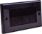 Twin Gang Brush Wall Plate. Cable Pass Through Insert, Cable Tidy - Designed to Hide Cable Entry Points in The Wall (Black)