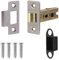 Decoranddecor 2.5 Inch Tubular Mortice Latch for Internal Doors, Fire Rated (1 Pack, 44-64mm, Satin Nickel)