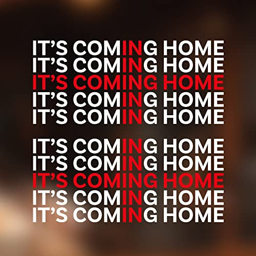 2 x England Car Window Sticker - Its Coming Home England Car Flag - England Car Stickers and Accessories