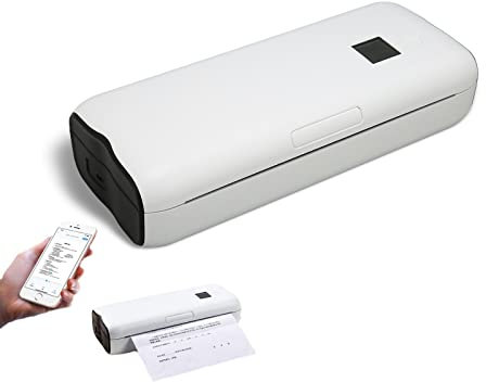 Cuifati Tragbarer Drucker, Mobiler Thermodrucker ohne Tinte, unterstützt 216mm A4 Papier, drahtloser Bluetooth-Handydrucker für Android für Handys
