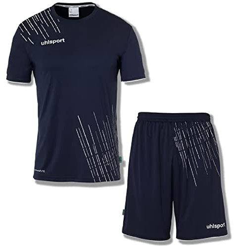 uhlsport Herren Score 26 Fußball Trikot-Set - Fußball-Set Bestehend Aus Trainings-Shirt Und Trainings-Hose, Marine/weiß, L EU