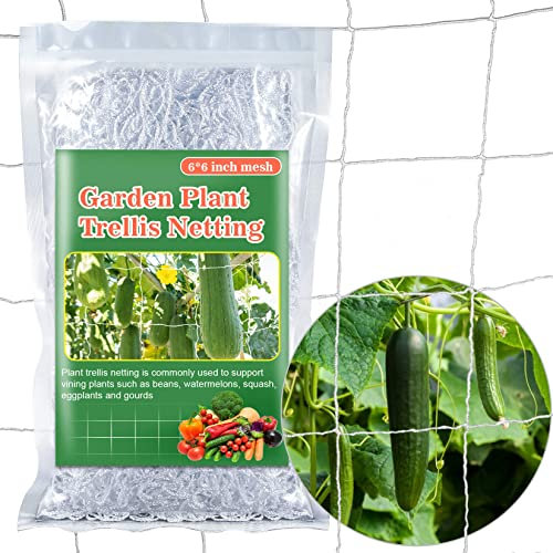 Sukh 2 Pcs Garden Plant Trellis Netting - 5 x 15 ft, 60 x 180 Polyester Trellis Net for Climbing Plants, Fruits, Vegetables, Vines, Grow Tents