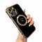 ZTOFERA Magnetic Case for iPhone 14 Pro Max Case 6.7 inch [Compatible with MagSafe] Cute Plating Love Hearts Pattern Case with Camera Protection,Soft Shockproof TPU Bumper Cover for Women Girls,Black